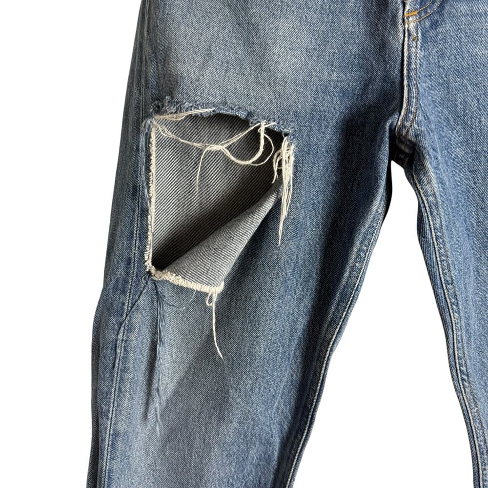 Agolde 90’s Loose Straight Fit Distressed Denim Blue Jeans Portal Size 25 - Picture 6 of 12